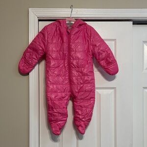 Pink Kids Puffer Jumpsuit